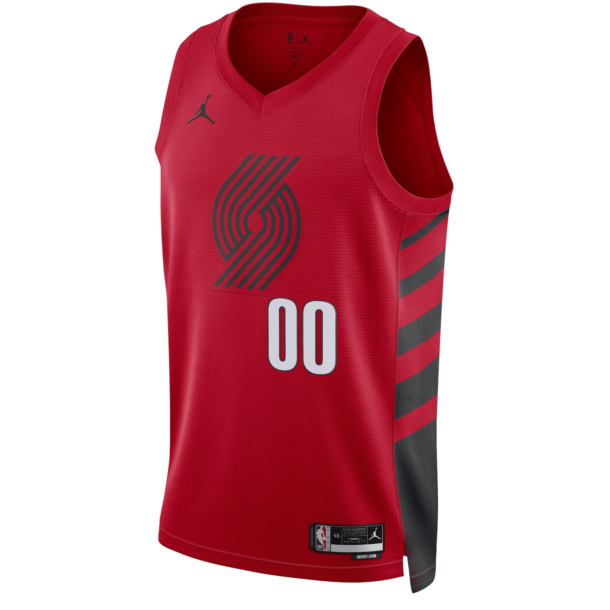 Alternative view of Portland Trail Blazers Jordan Brand Unisex 2022/23 Swingman Custom Jersey - Statement Edition - Red