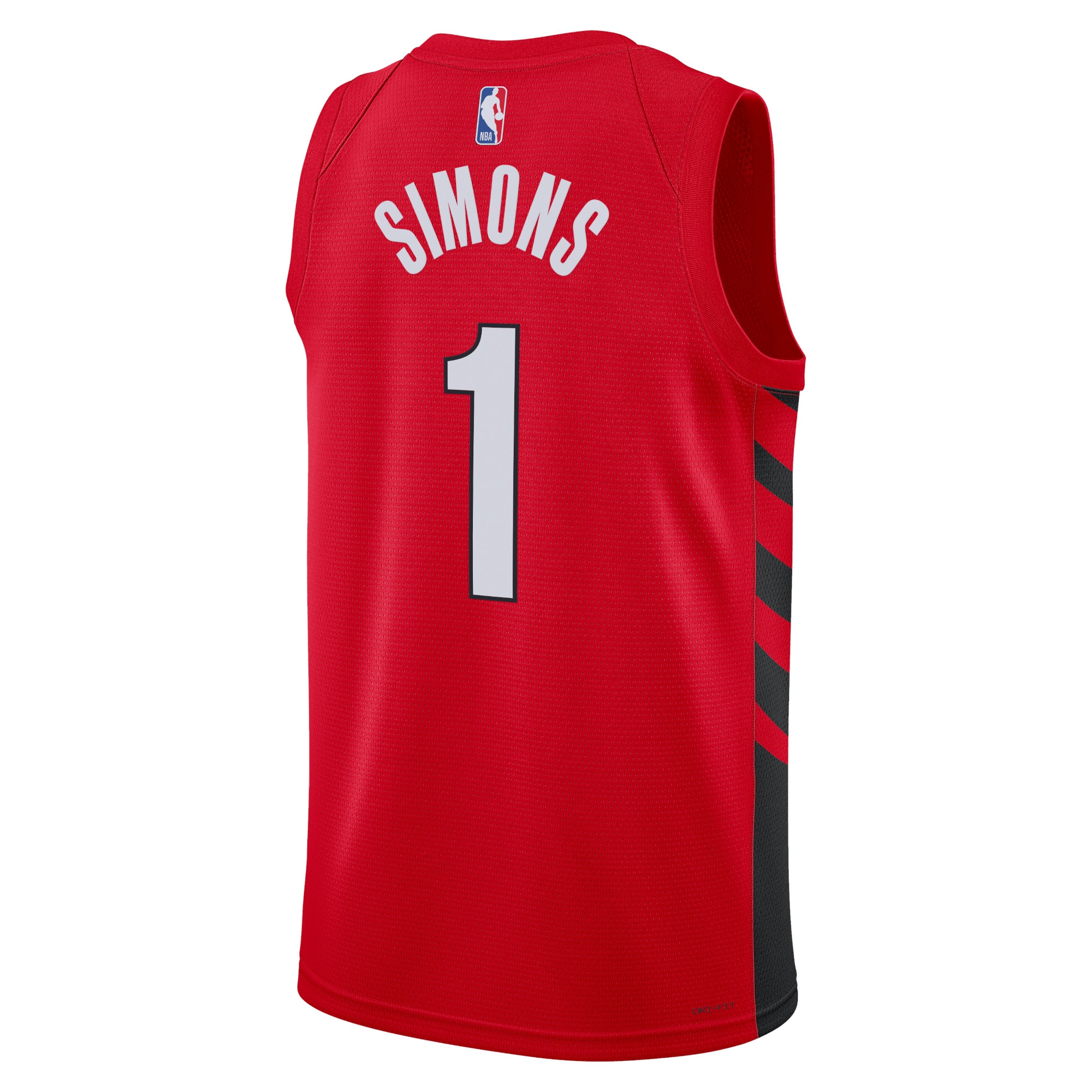 Alternative view of Portland Trail Blazers Jordan Statement Edition Swingman Jersey - Red - Anfernee Simons - Unisex - JS698 