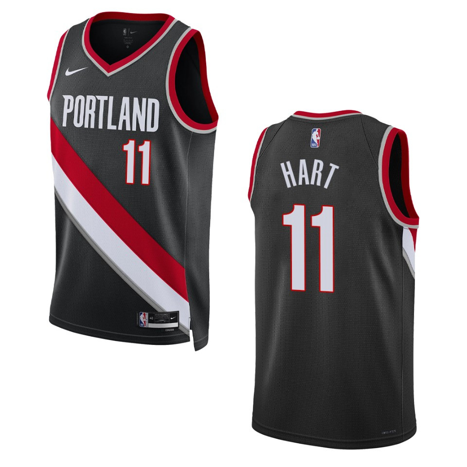 Portland Trail Blazers Josh Hart 2022-23 Icon Edition Black Swingman Jersey