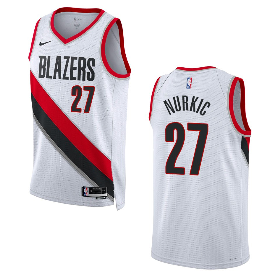 Portland Trail Blazers Jusuf Nurkic 2022-23 Association Edition White Swingman Jersey