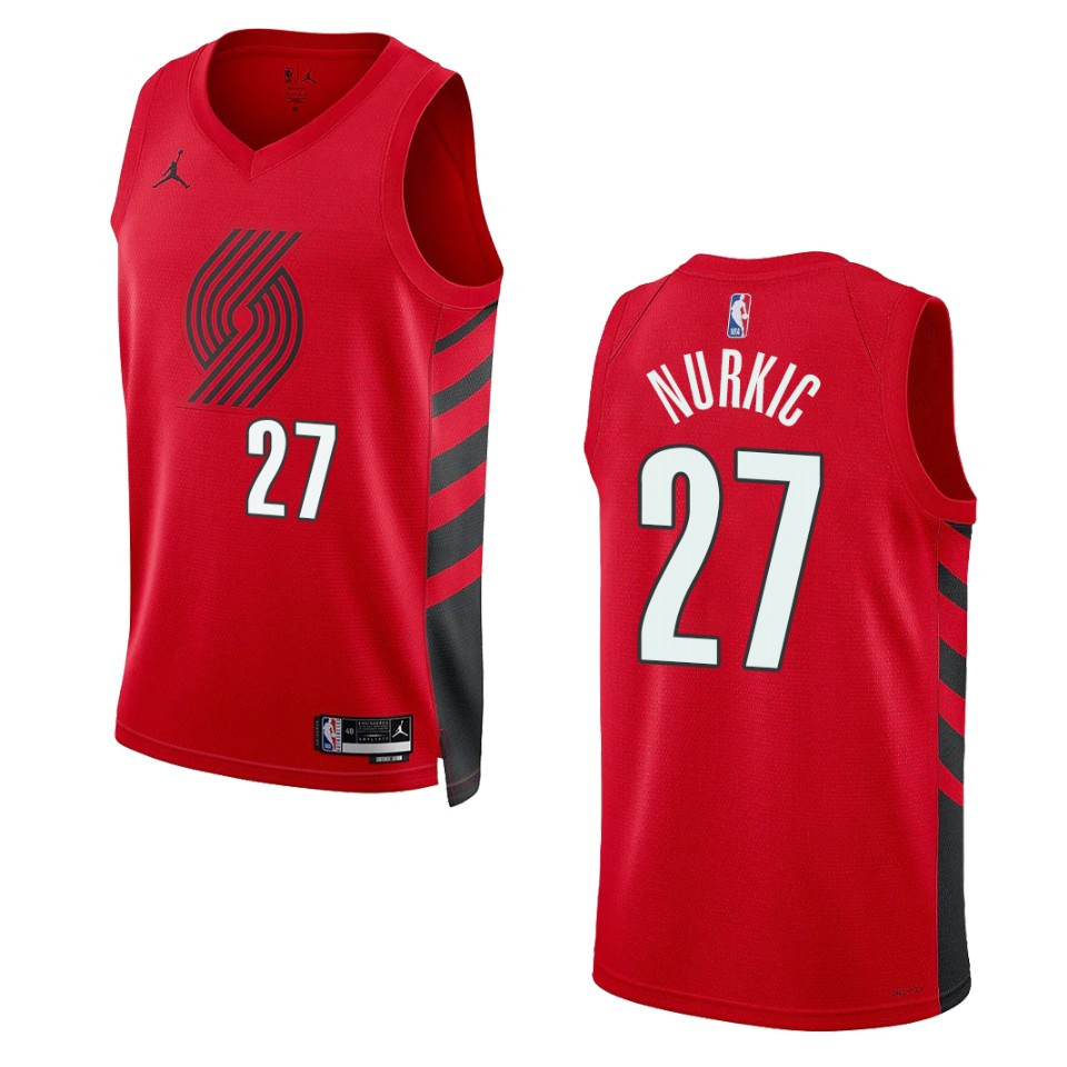 Portland Trail Blazers Jusuf Nurkic 2022-23 Statement Edition Red Jersey Swingman