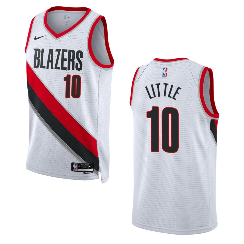Portland Trail Blazers Nassir Little 2022-23 Association Edition White Swingman Jersey