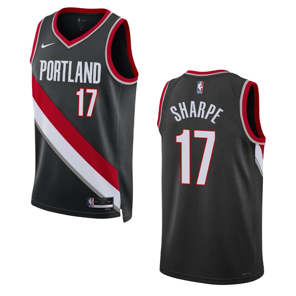Portland Trail Blazers Shaedon Sharpe 2022-23 Icon Edition Black Swingman Jersey