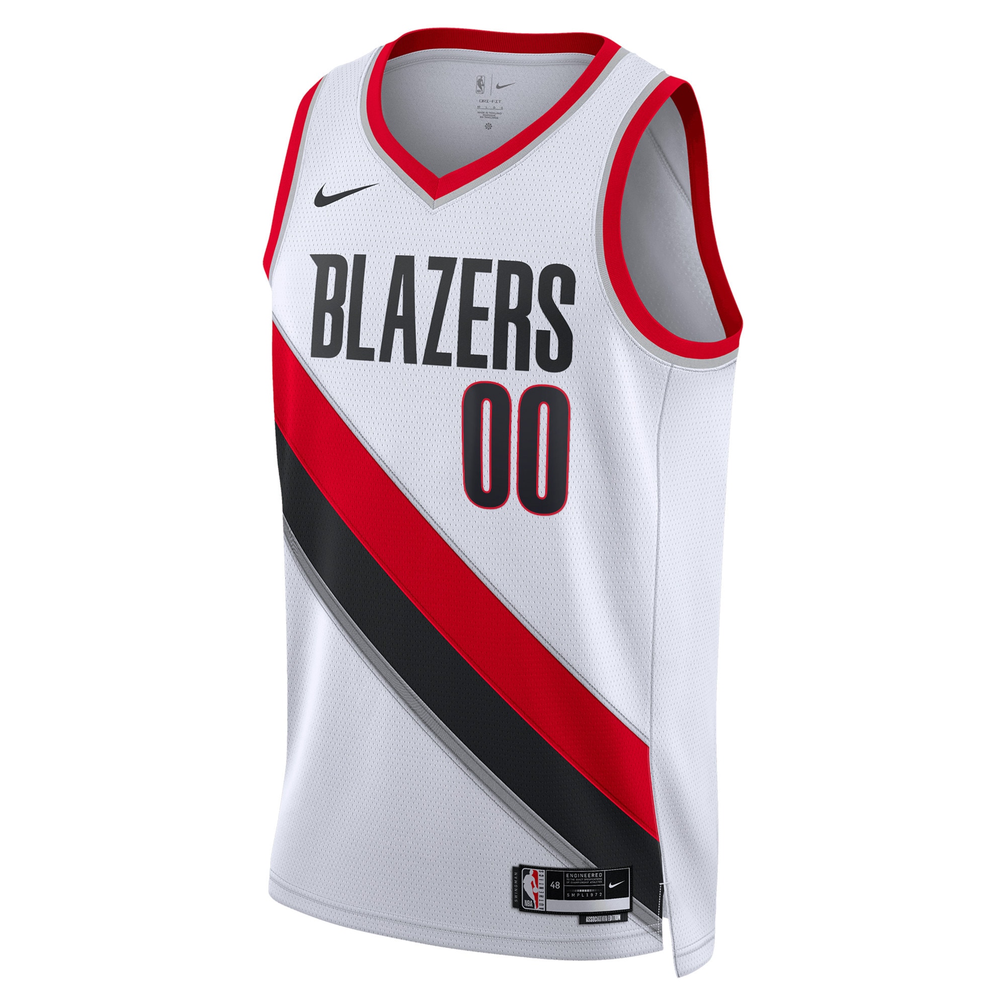 Alternative view of Portland Trail Blazers Unisex Swingman Custom Jersey White - Association Edition
