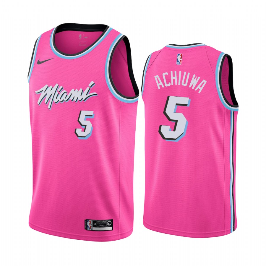 Precious Achiuwa Miami Heat 2020-21 Pink Earned Jersey 2020 Nba Draft