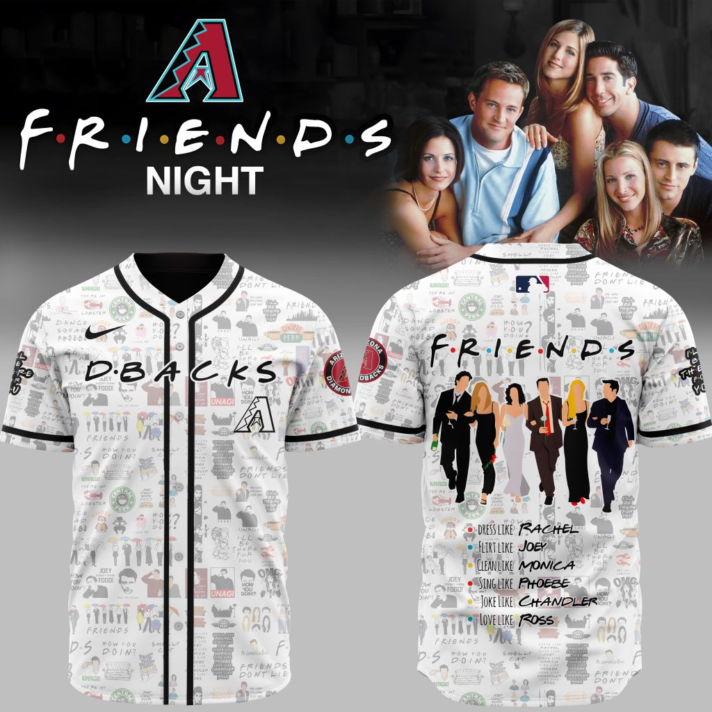 Premium Mlb Arizona Diamondbacks X Friends Custom Baseball Jersey