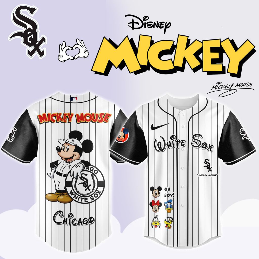 Premium Mlb Chicago White Sox X Mickey Mouse And Friends Custom Baseball Jersey