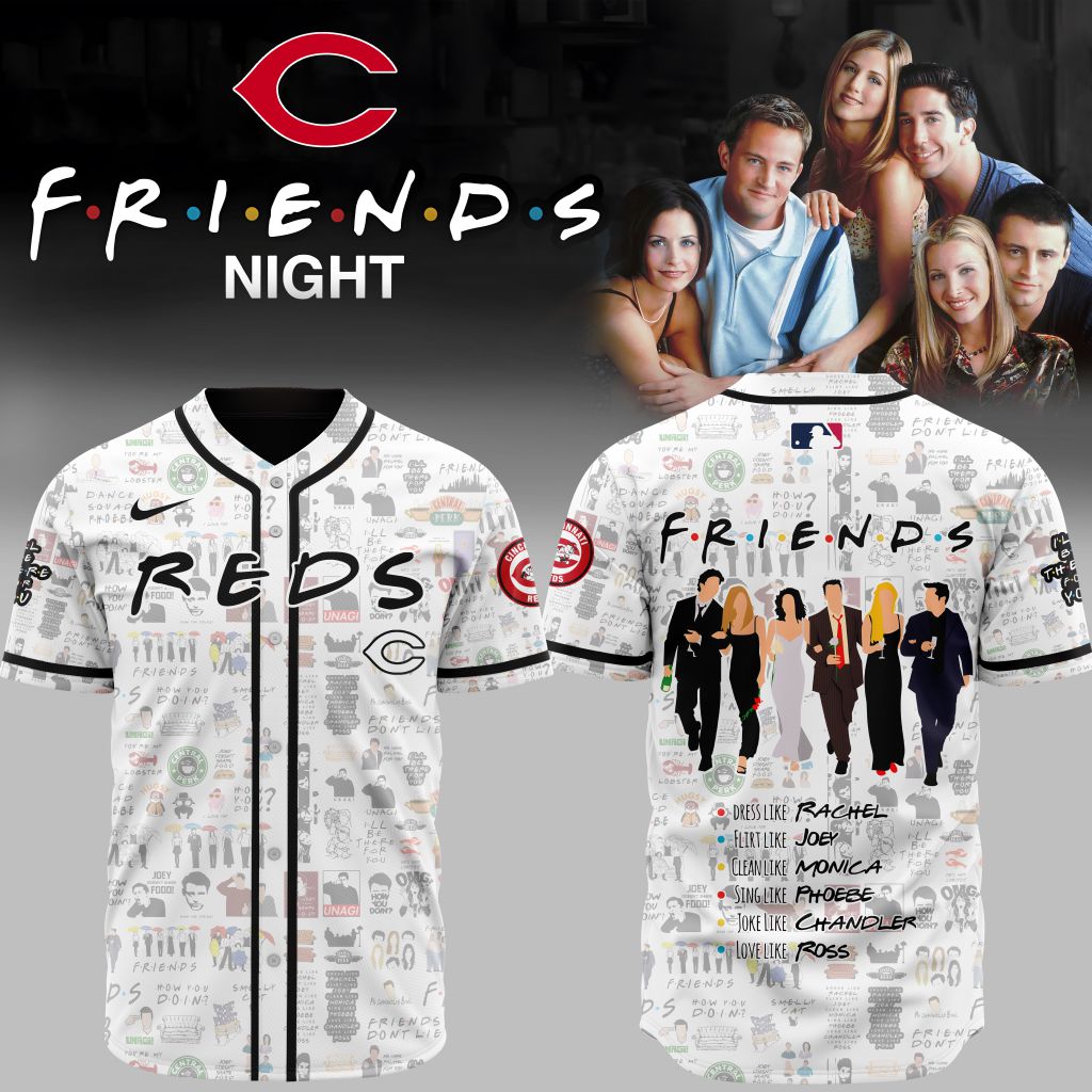 Premium Mlb Cincinnati Reds X Friends Custom Baseball Jersey
