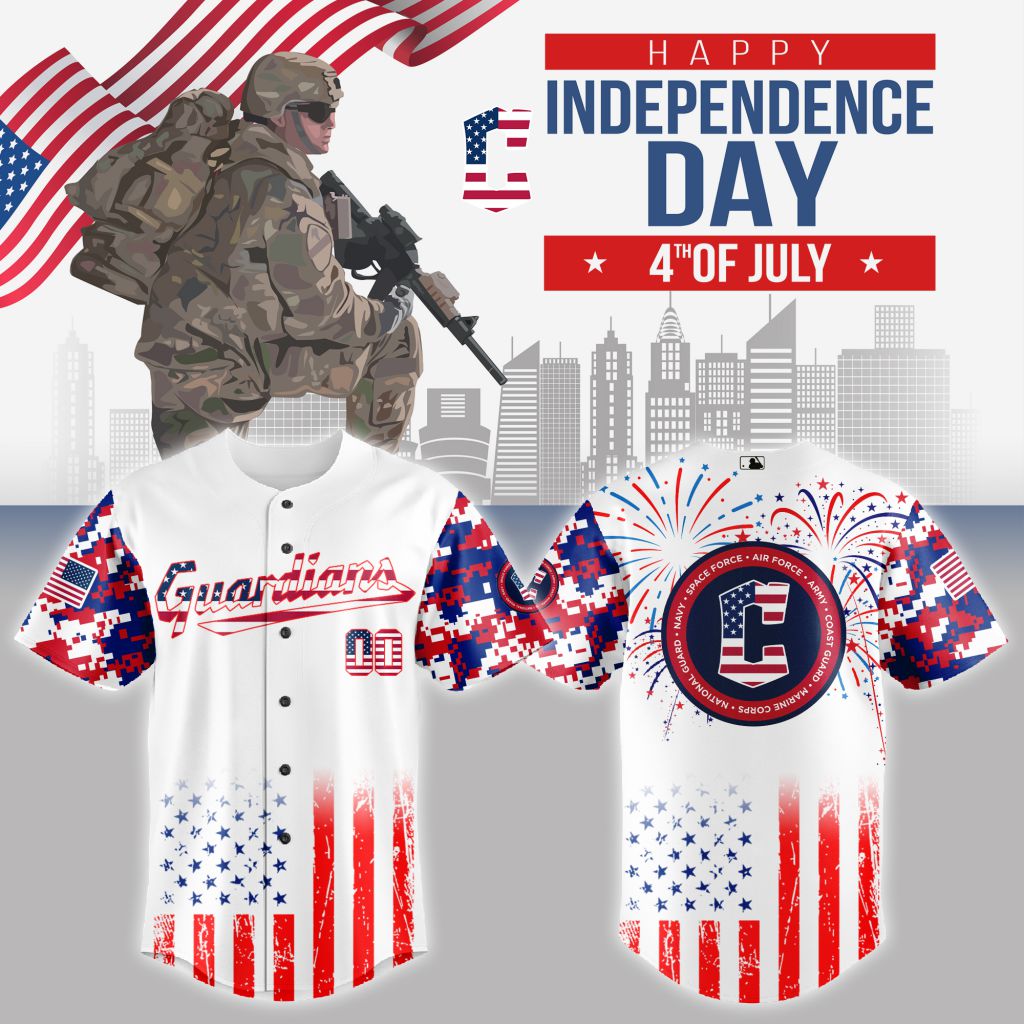 Premium Mlb Cleveland Guardians Special The 4th Of July Military Custom Baseball Jersey