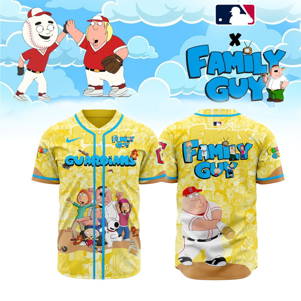 Premium Mlb Cleveland Guardians X Family Guy Custom Baseball Jersey