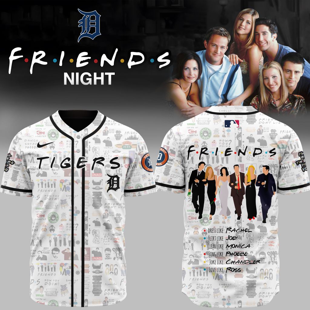 Premium Mlb Detroit Tigers X Friends Custom Baseball Jersey