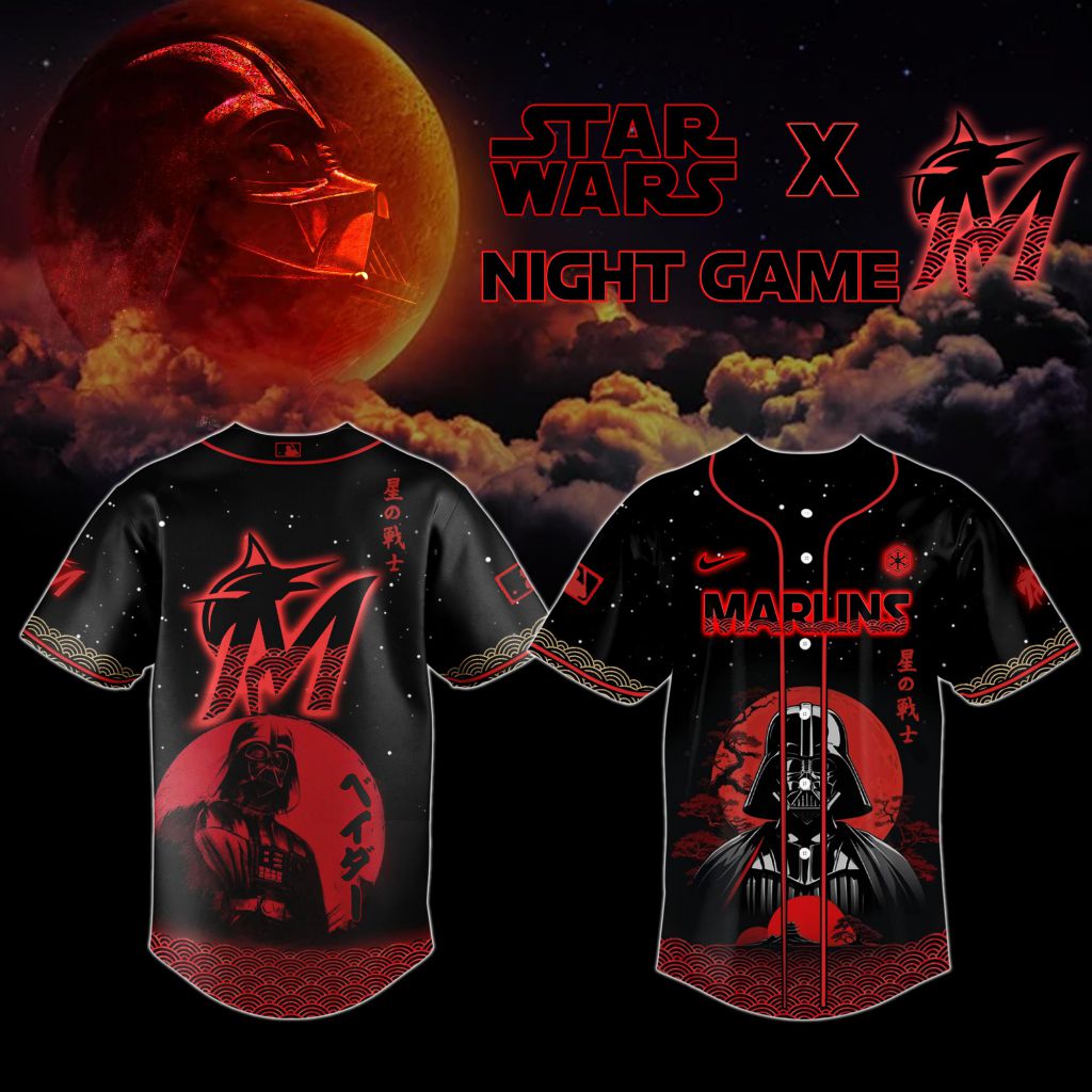 Premium Mlb Miami Marlins X Star Wars Custom Baseball Jersey