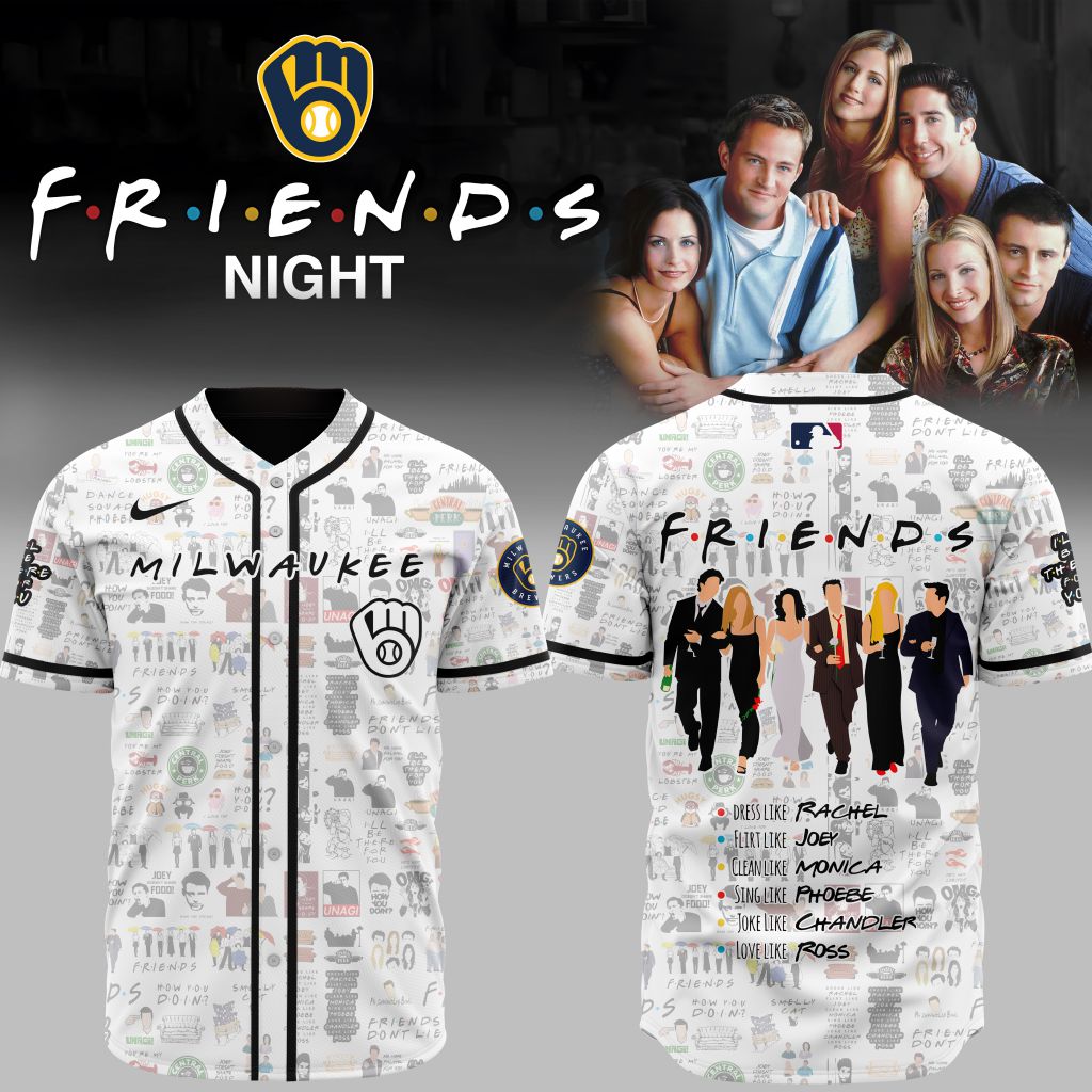 Premium Mlb Milwaukee Brewers X Friends Custom Baseball Jersey