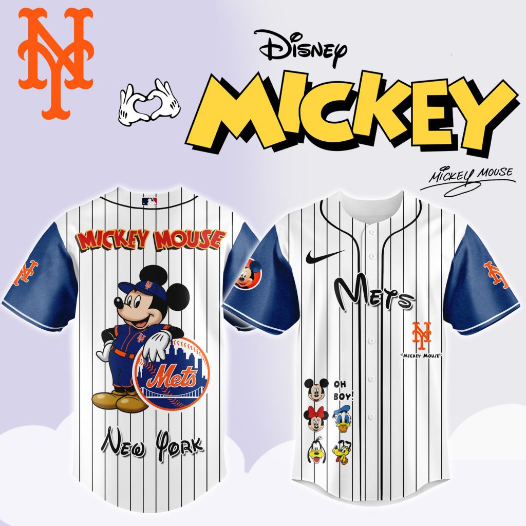 Premium Mlb New York Mets X Mickey Mouse And Friends Custom Baseball Jersey