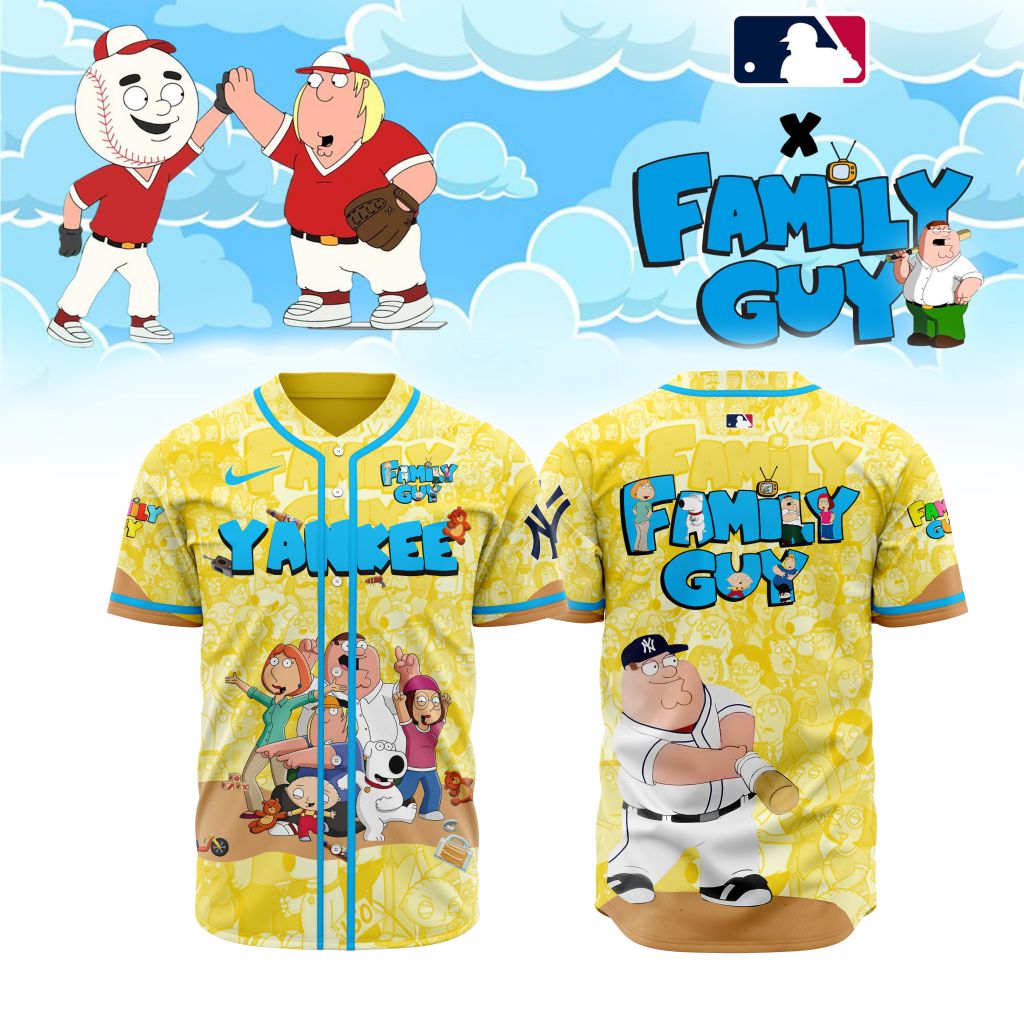 Premium Mlb New York Yankees X Family Guy Custom Baseball Jersey