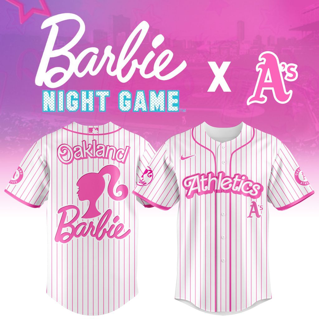 Premium Mlb Oakland Athletics X Barbie Custom Baseball Jersey