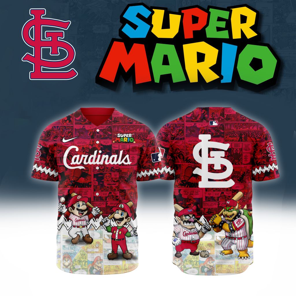 Premium Mlb St. Louis Cardinals X Super Mario Custom Baseball Jersey