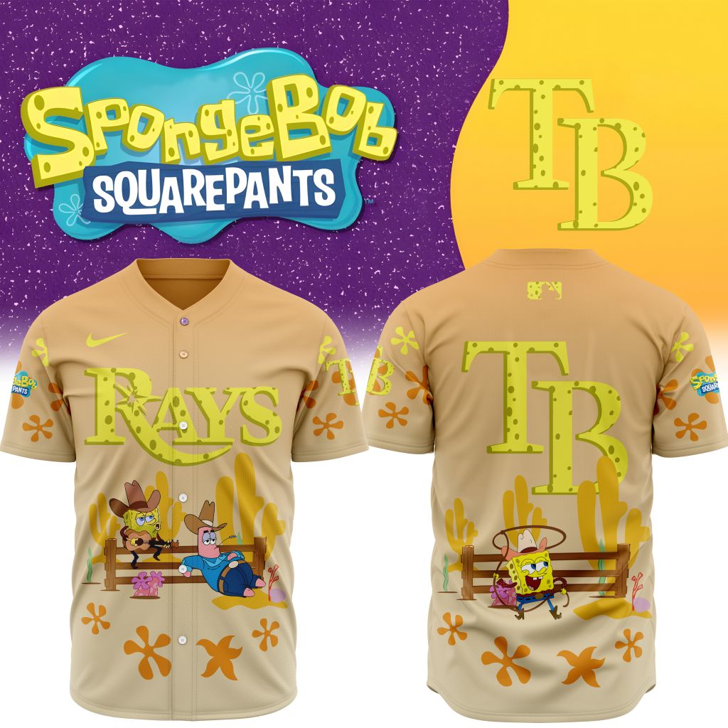 Premium Mlb Tampa Bay Rays X Spongebob Squarepants Special Custom Baseball Jersey