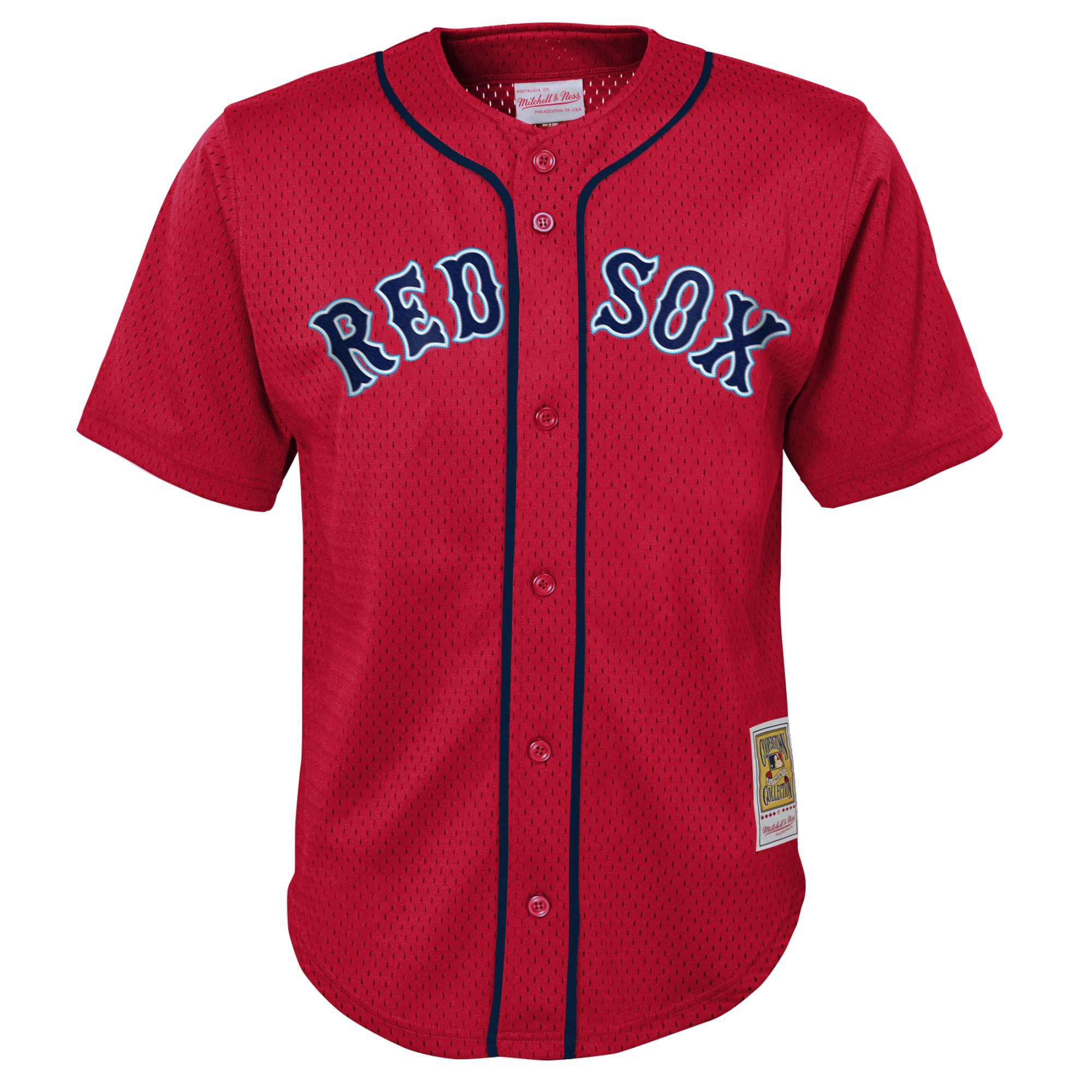 Alternative view of Preschool Boston Red Sox David Ortiz Mitchell & Ness Red Cooperstown Collection Mesh Batting Practice Jersey