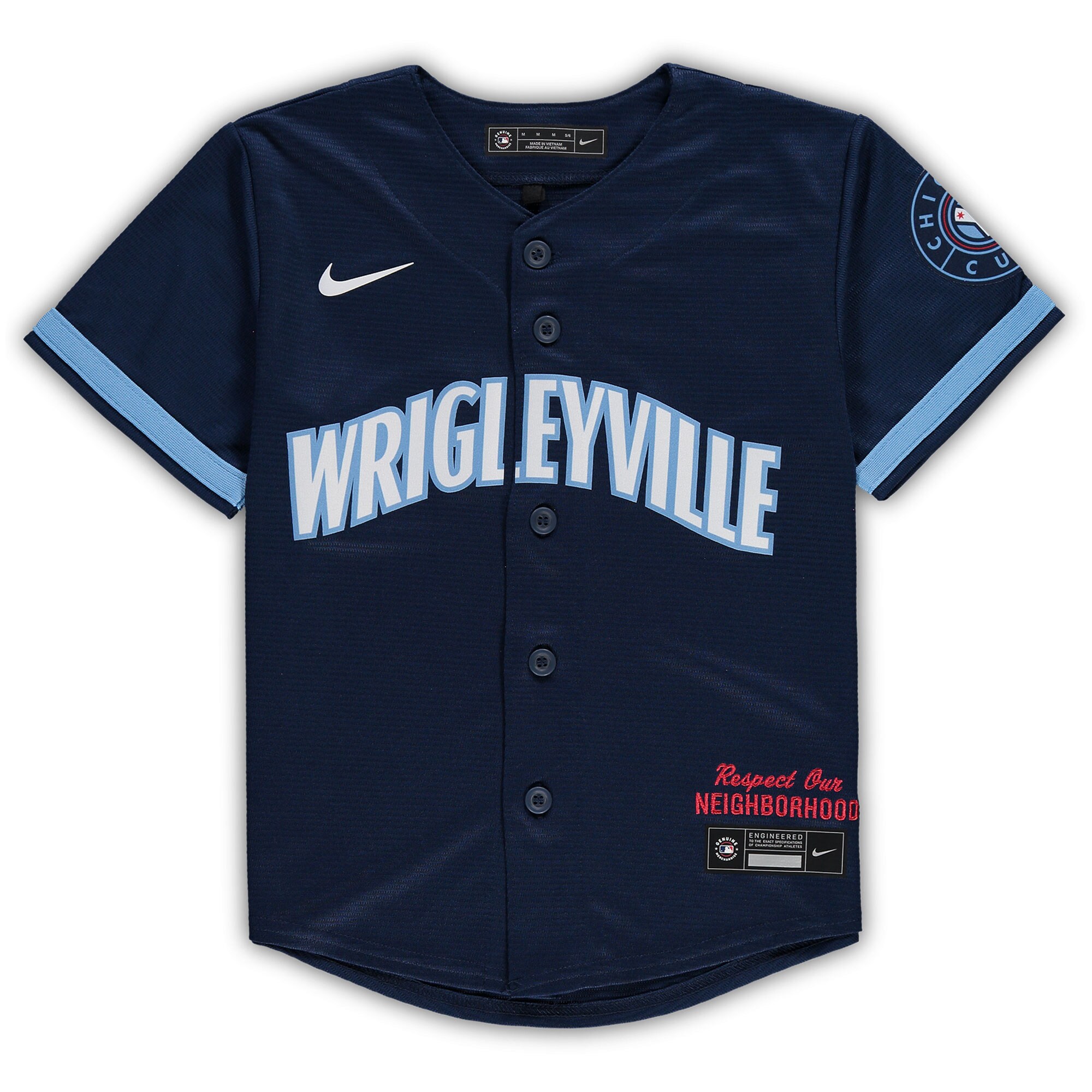 Alternative view of Preschool Chicago Cubs Navy MLB City Connect Team Jersey