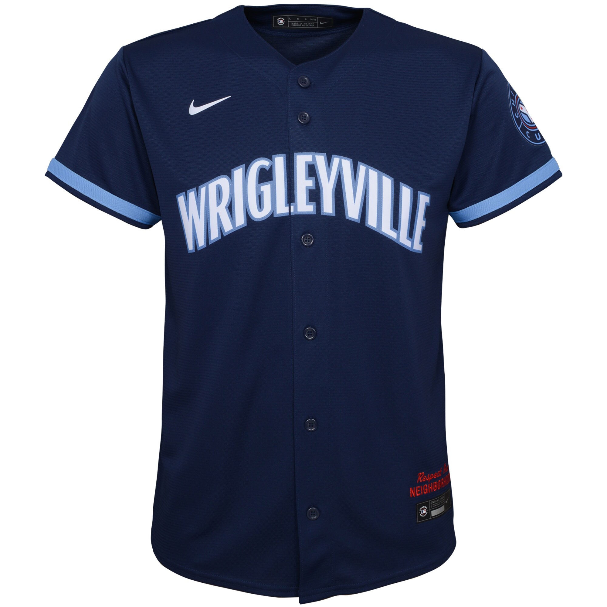 Alternative view of Preschool Chicago Cubs Seiya Suzuki Navy City Connect Script Player Jersey