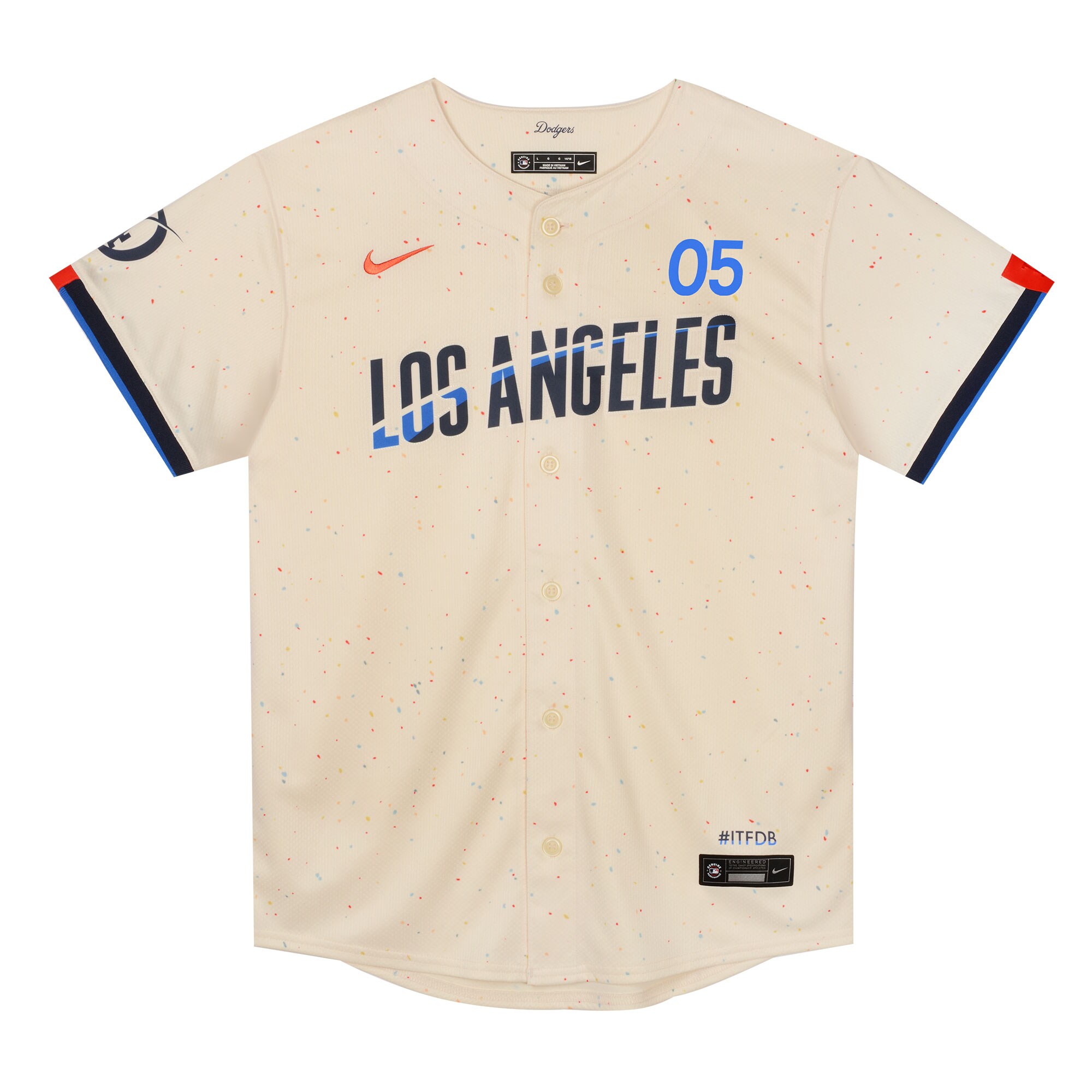 Alternative view of Preschool Los Angeles Dodgers Freddie Freeman Cream 2024 City Connect Limited Player Jersey 