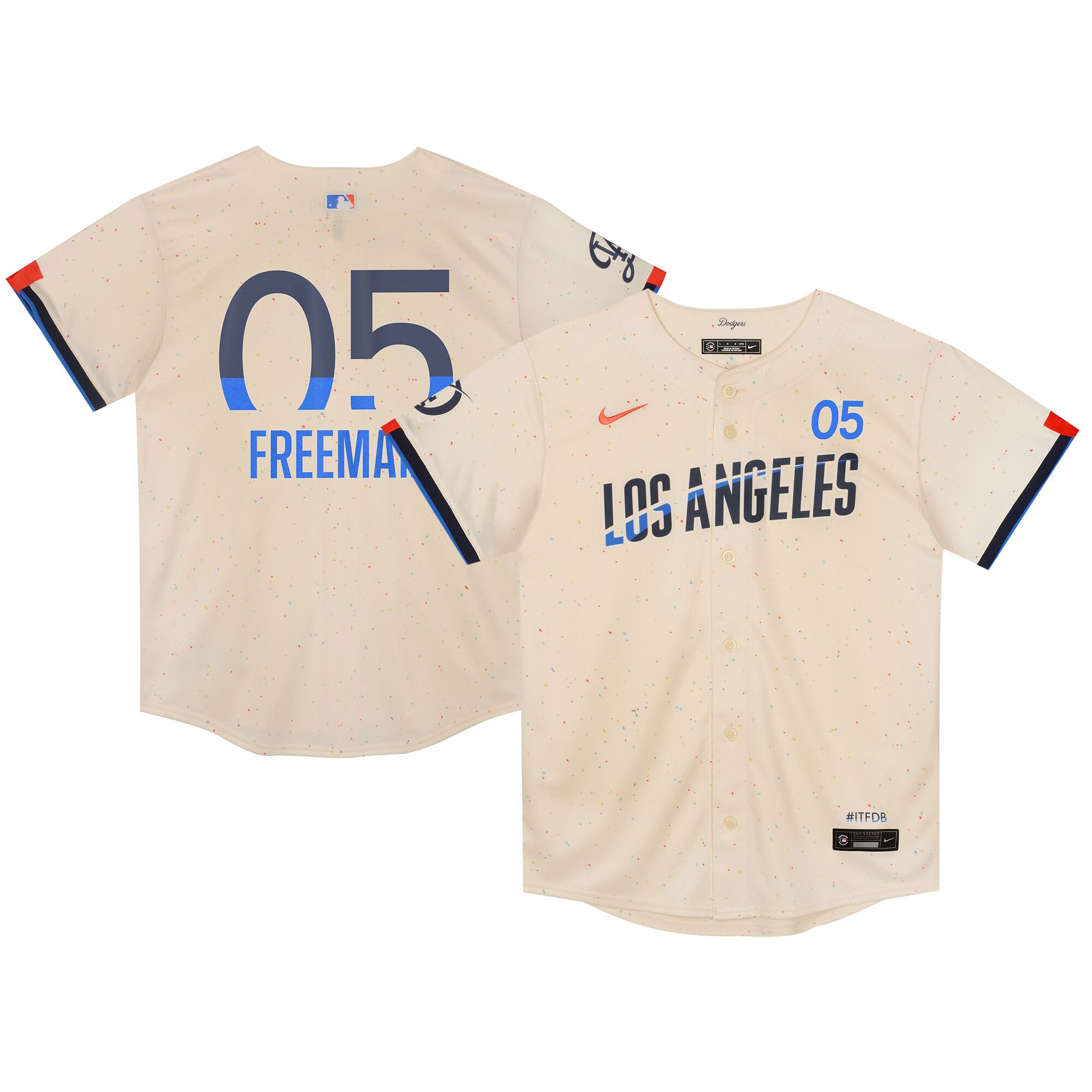 Preschool Los Angeles Dodgers Freddie Freeman Cream 2024 City Connect Limited Player Jersey 