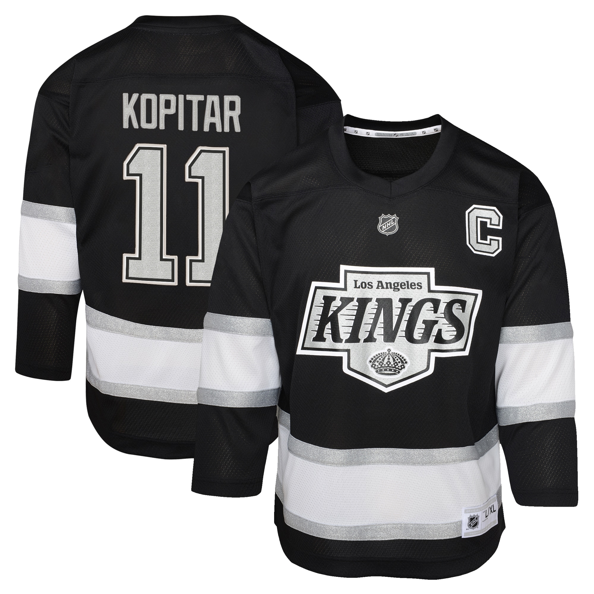 Preschool Los Angeles Kings Anze Kopitar Black Player Jersey - JS391 