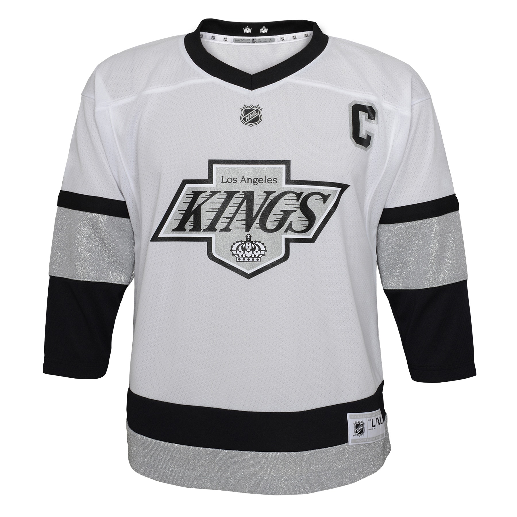 Alternative view of Preschool Los Angeles Kings Anze Kopitar White 2021/22 Alternate Player Jersey - JS951 