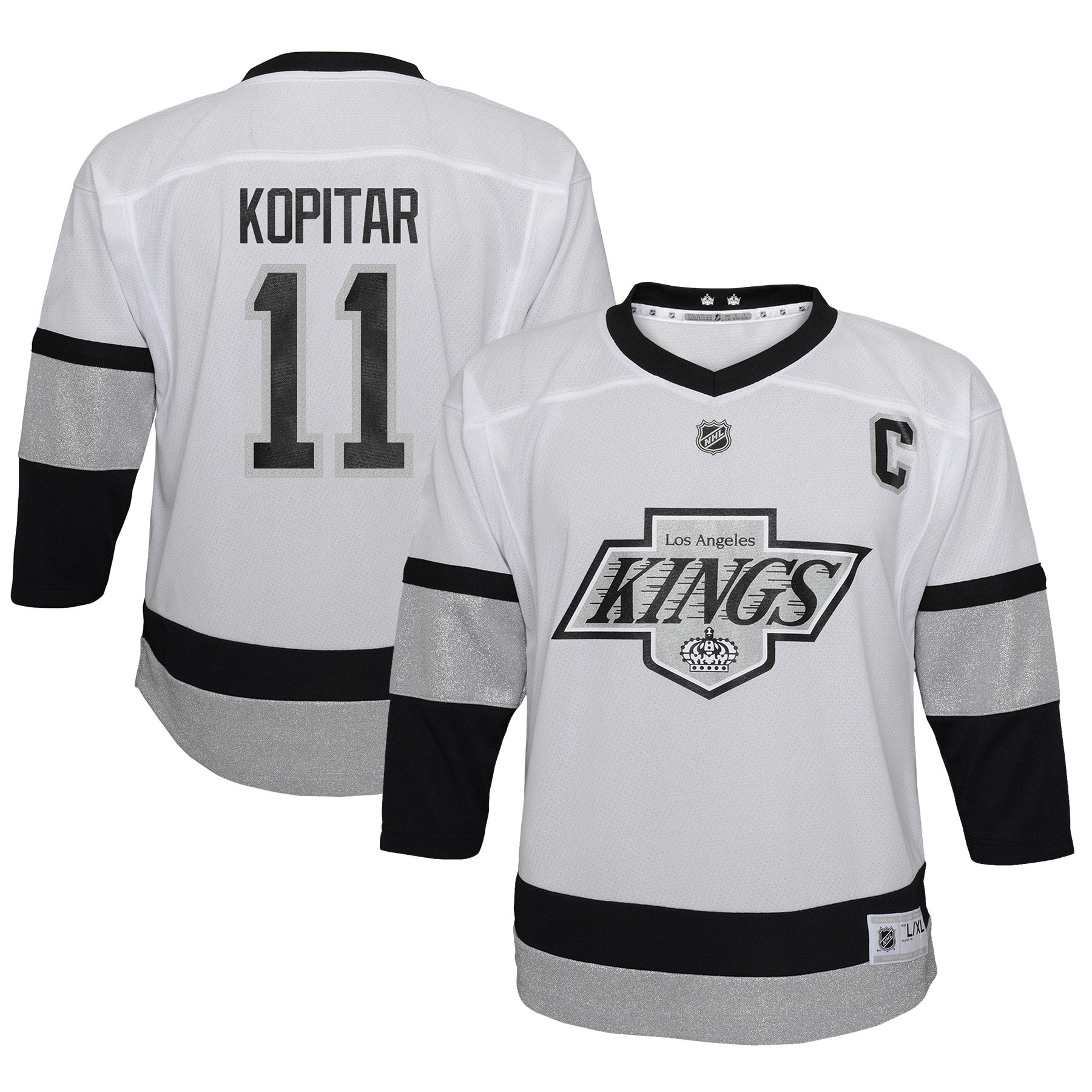 Preschool Los Angeles Kings Anze Kopitar White 2021/22 Alternate Player Jersey - JS951 