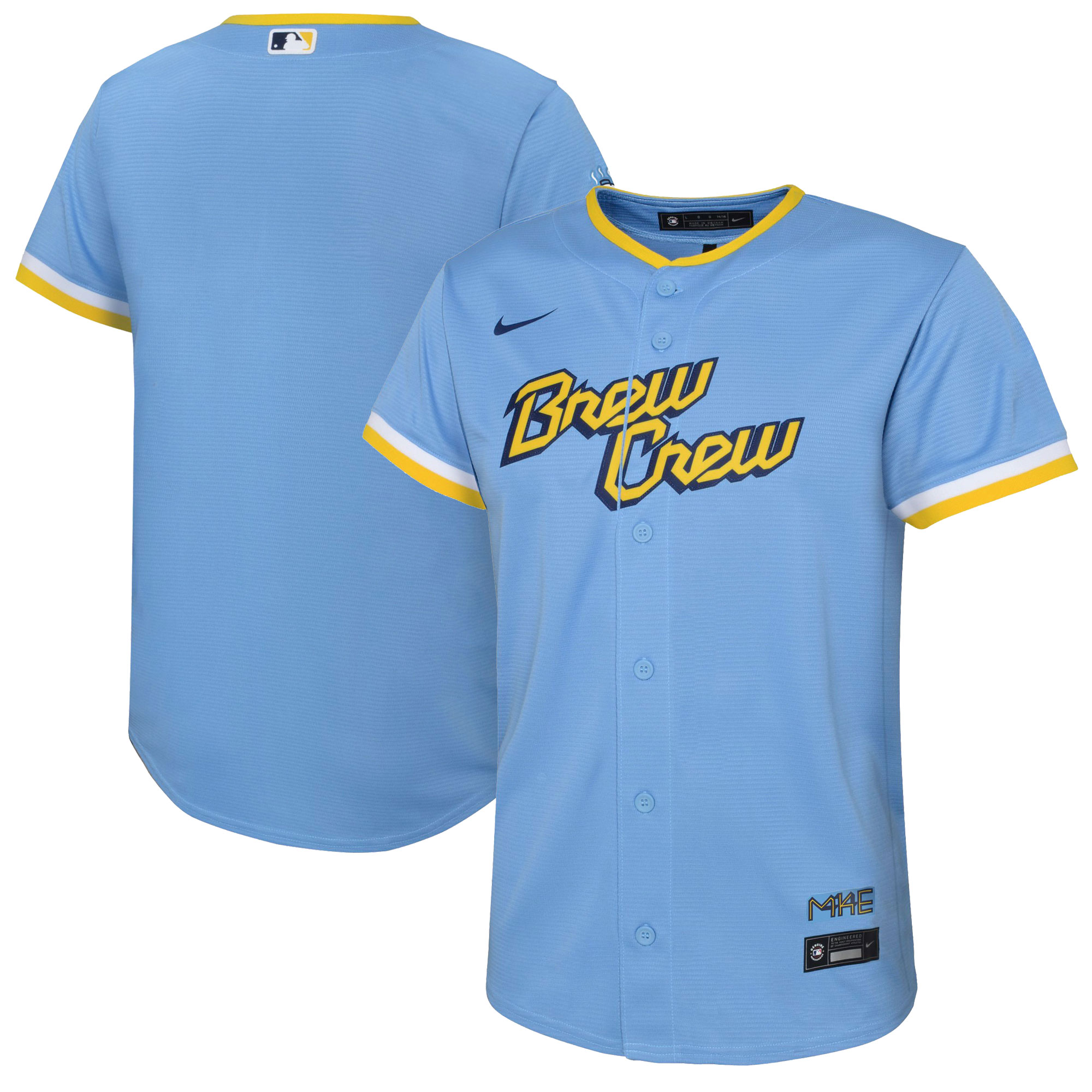 Preschool Milwaukee Brewers Powder Blue City Connect Team Jersey 