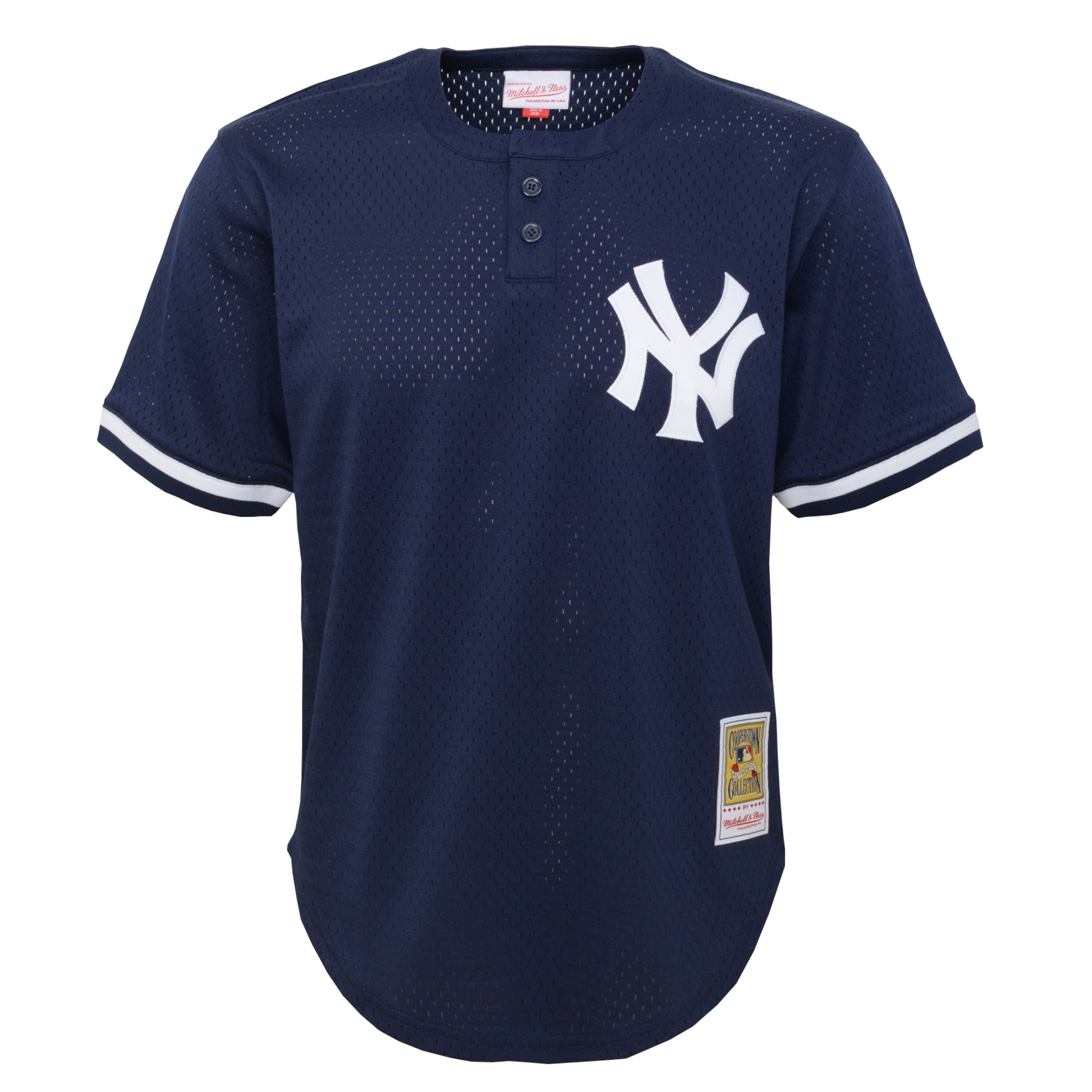 Alternative view of Preschool New York Yankees Derek Jeter Mitchell & Ness Navy Cooperstown Collection Mesh Batting Practice Jersey 