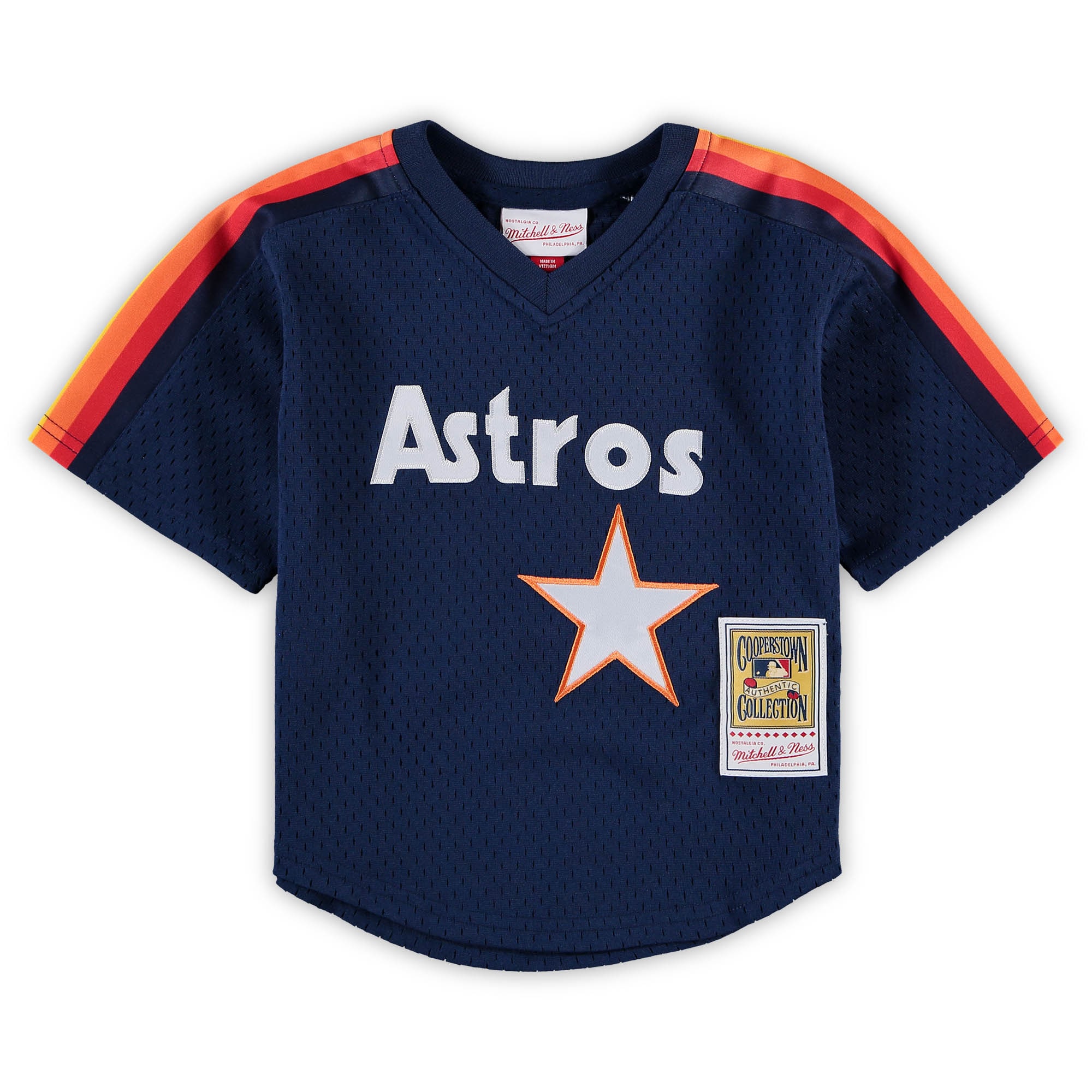 Alternative view of Preschool & Toddler Houston Astros Nolan Ryan Mitchell & Ness Navy Cooperstown Collection Mesh Batting Practice Jersey 