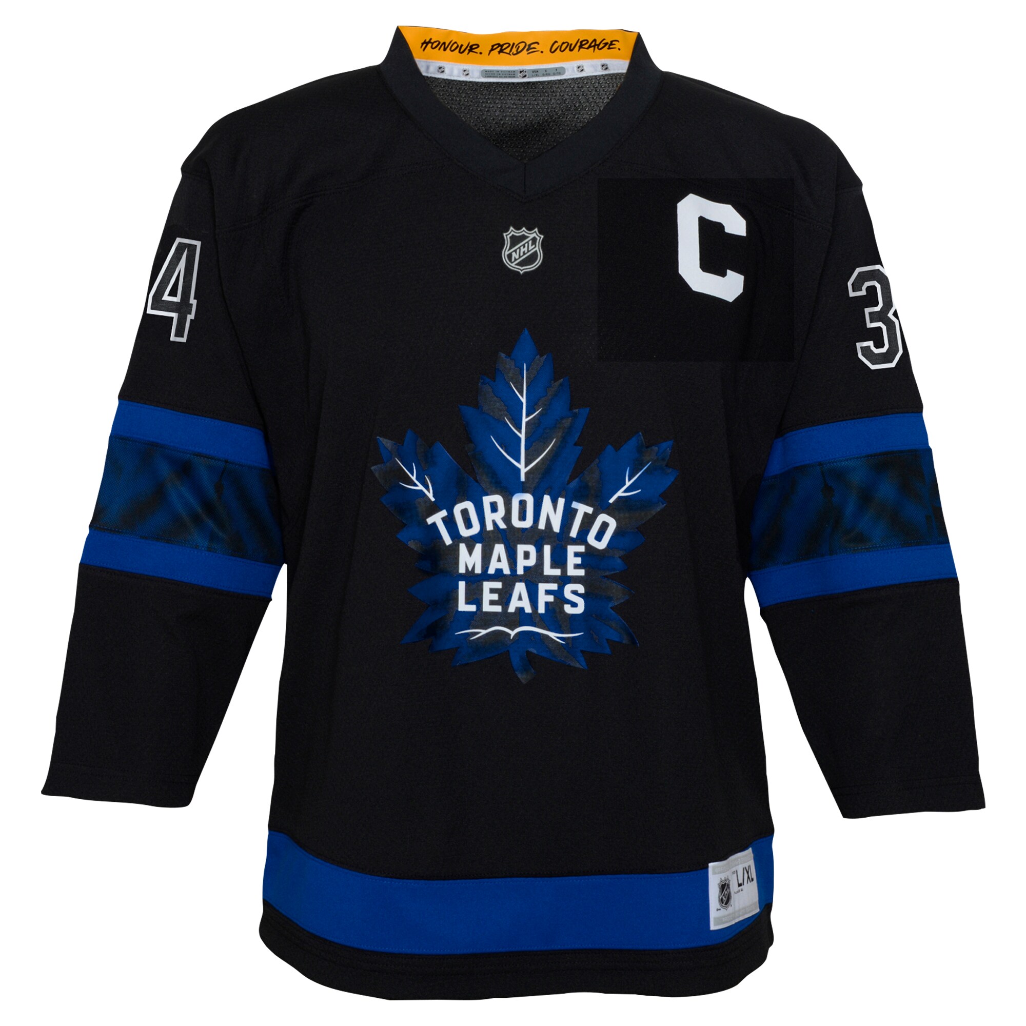 Alternative view of Preschool Toronto Maple Leafs Auston Matthews Black Player Jersey - JS823 