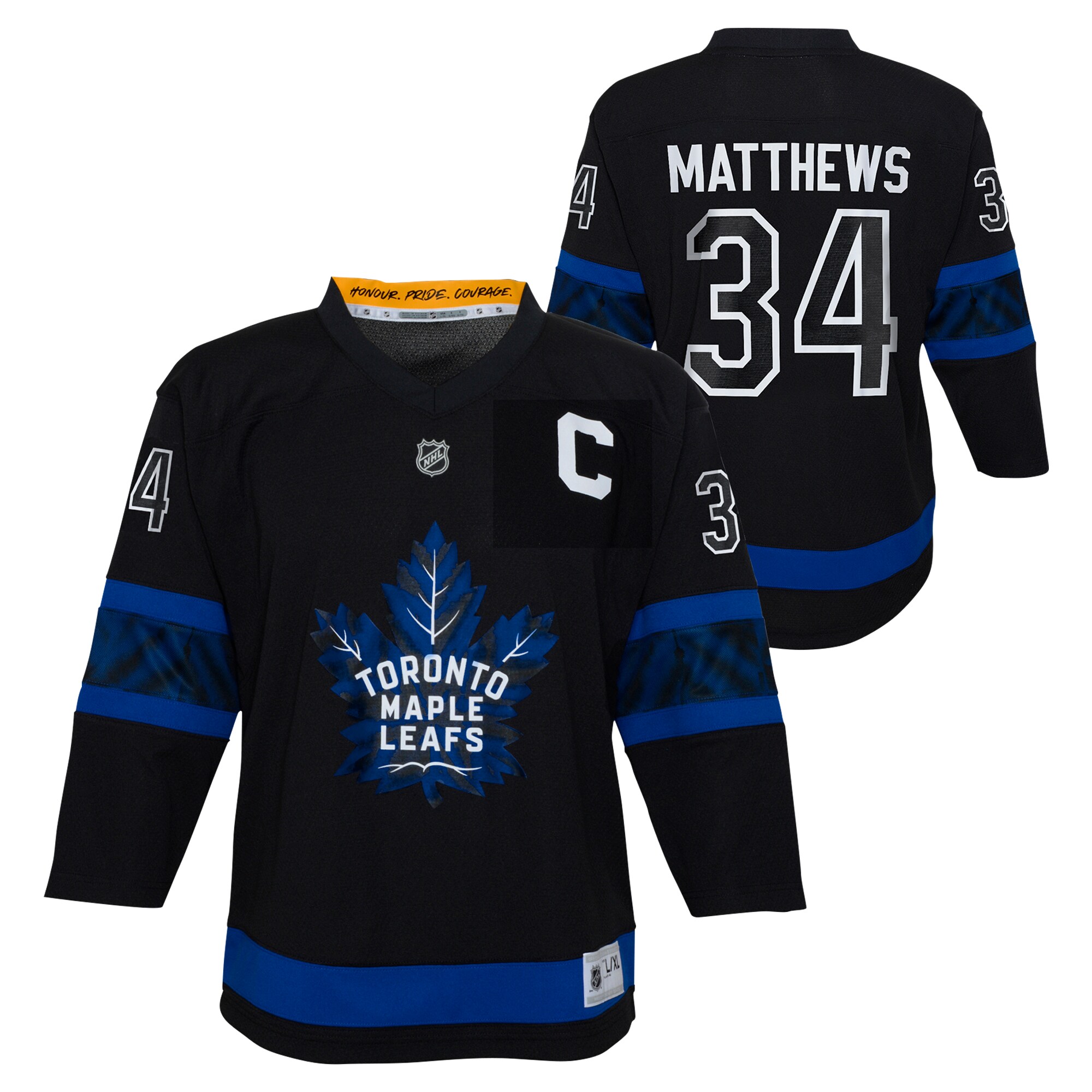 Preschool Toronto Maple Leafs Auston Matthews Black Player Jersey - JS922 