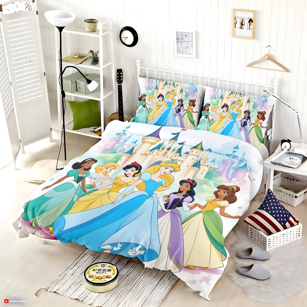 Princess Bed Comforter Sets For Girls - Custom Bedding Set