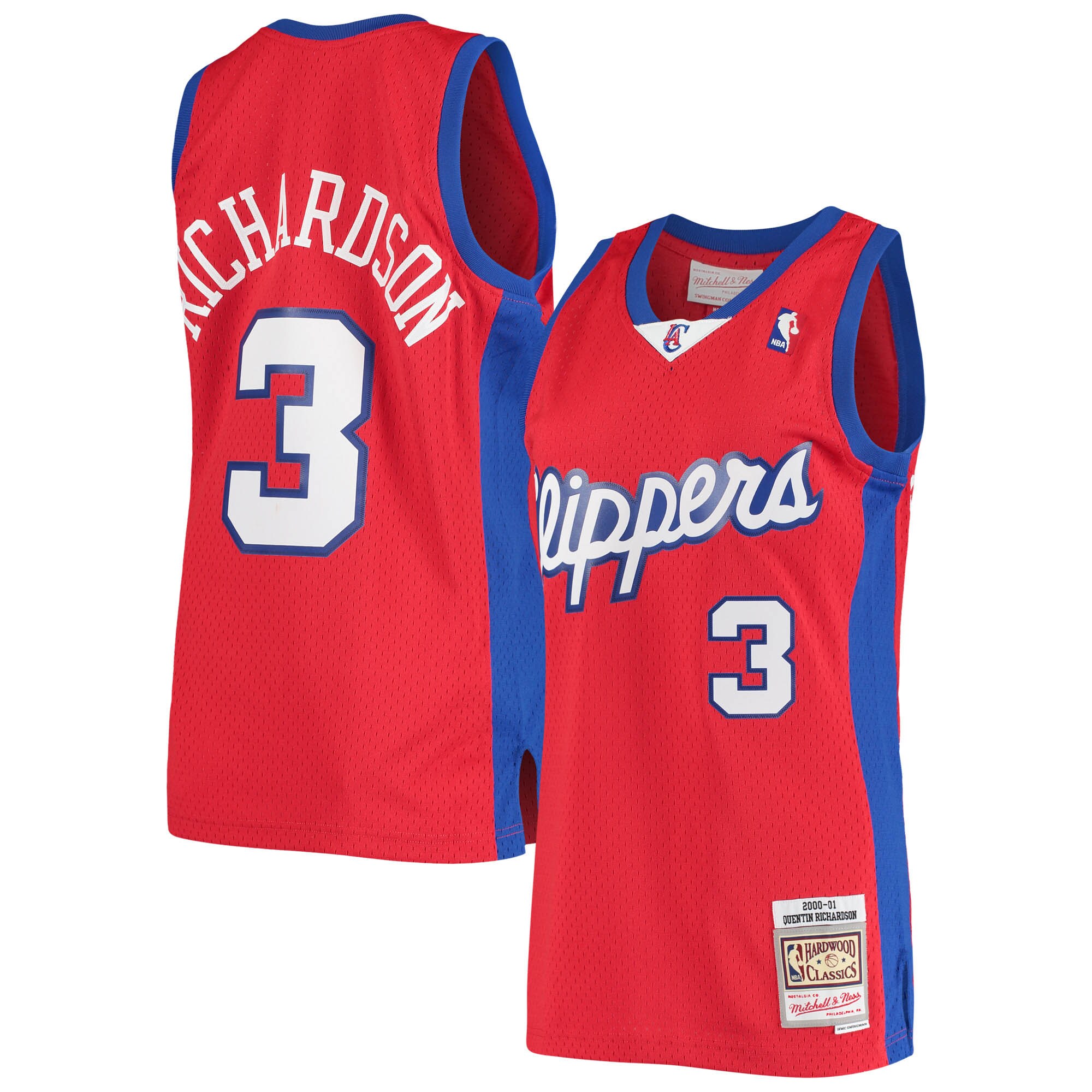 Quentin Richardson La Clippers Mitchell & Ness 2000/01 Hardwood Classics Swingman Jersey - Red