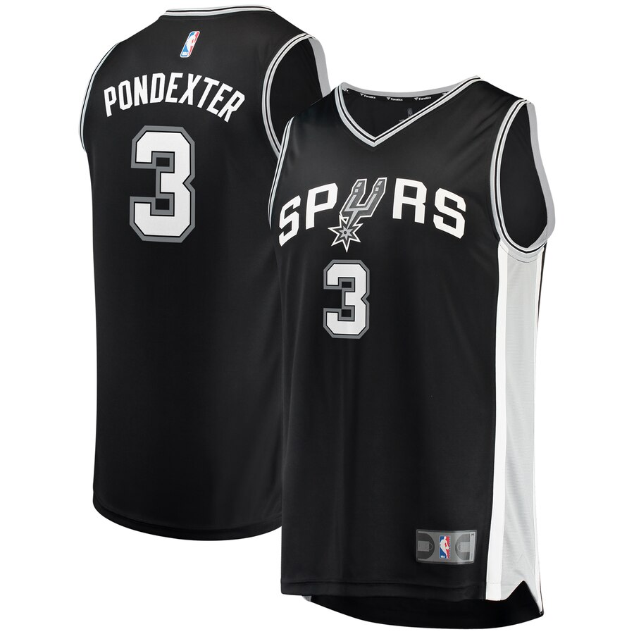 Quincy Pondexter San Antonio Spurs Fanatics Branded Fast Break Replica Jersey - Icon Edition - Black