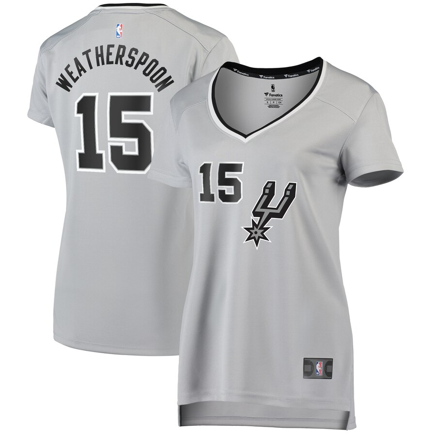 Quinndary Weatherspoon San Antonio Spurs Fanatics Branded Women's Fast Break Replica Jersey Silver - Statement Edition
