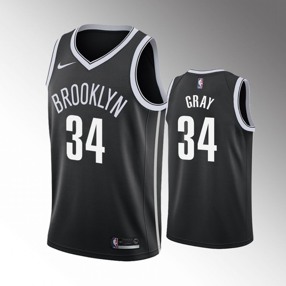 Raiquan Gray Brooklyn Nets 2021 Icon Edition Black 2021 Nba Draft Jersey