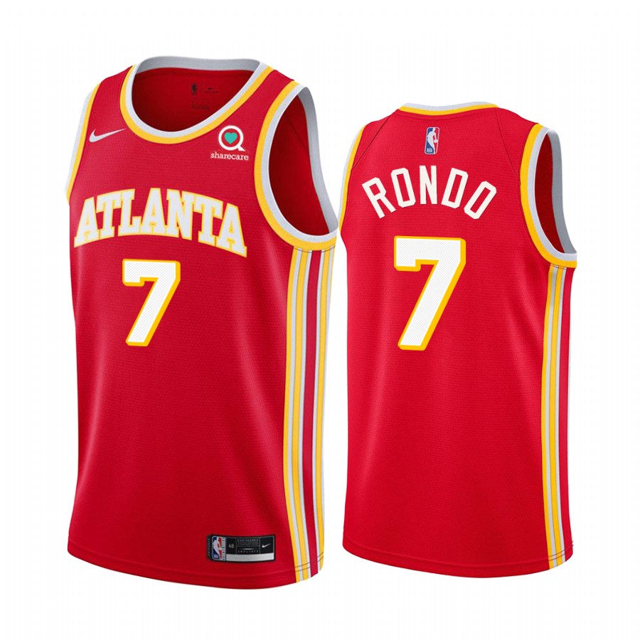Rajon Rondo Atlanta Hawks 2020-21 Red Icon Jersey 2020 Trade