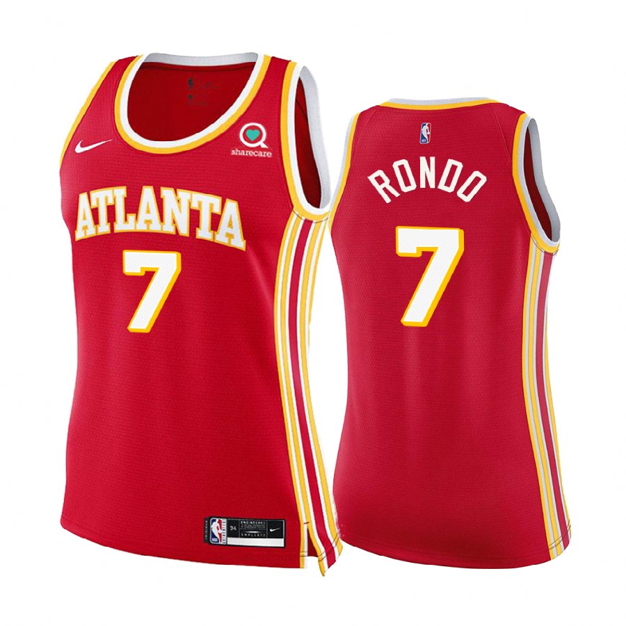 Rajon Rondo Atlanta Hawks Red Icon Women 2020-21 Jersey 2020 Trade