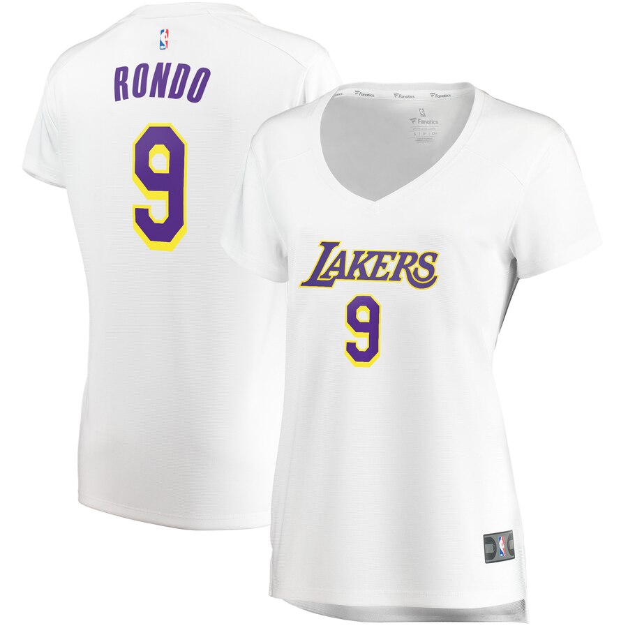 Rajon Rondo Los Angeles Lakers Fanatics Branded Women's Fast Break Replica Player Jersey - Association Edition - White