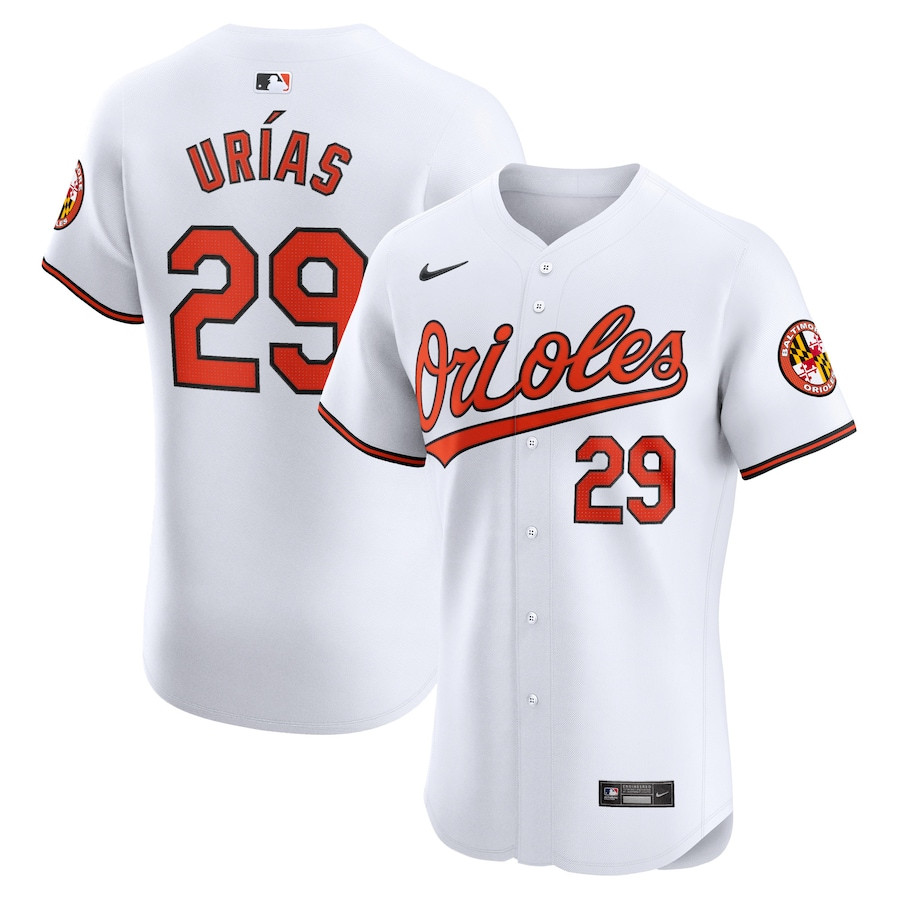 Ramon Urias 29 Baltimore Orioles Home Elite Player Men Jersey - White