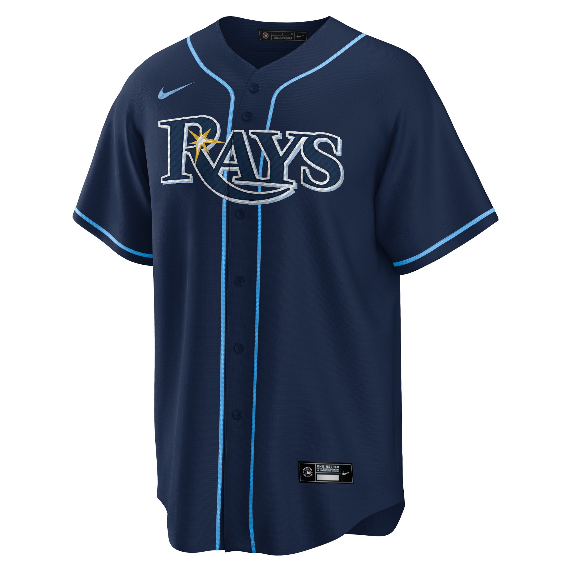 Alternative view of Randy Arozarena Tampa Bay Rays Alternate Replica Player Jersey - Navy