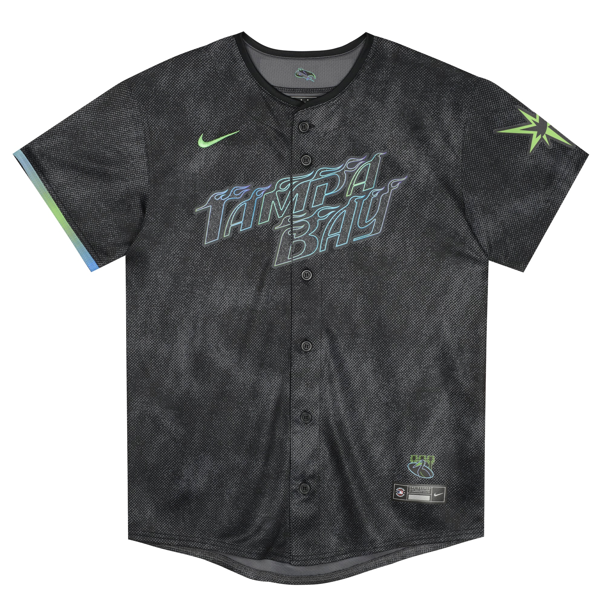 Alternative view of Randy Arozarena Tampa Bay Rays Preschool 2024 City Connect Limited Player Jersey - Charcoal