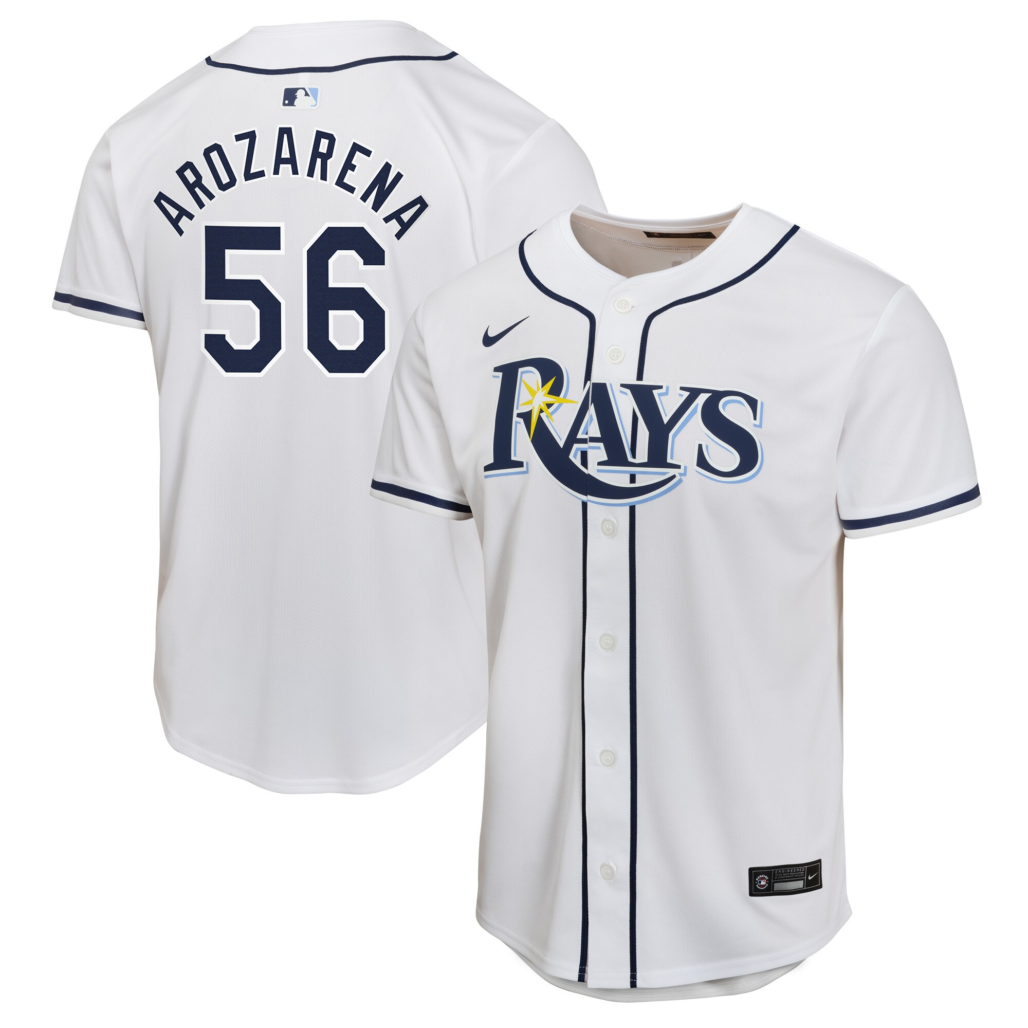 Randy Arozarena Tampa Bay Rays Youth Home Game Player Jersey - White