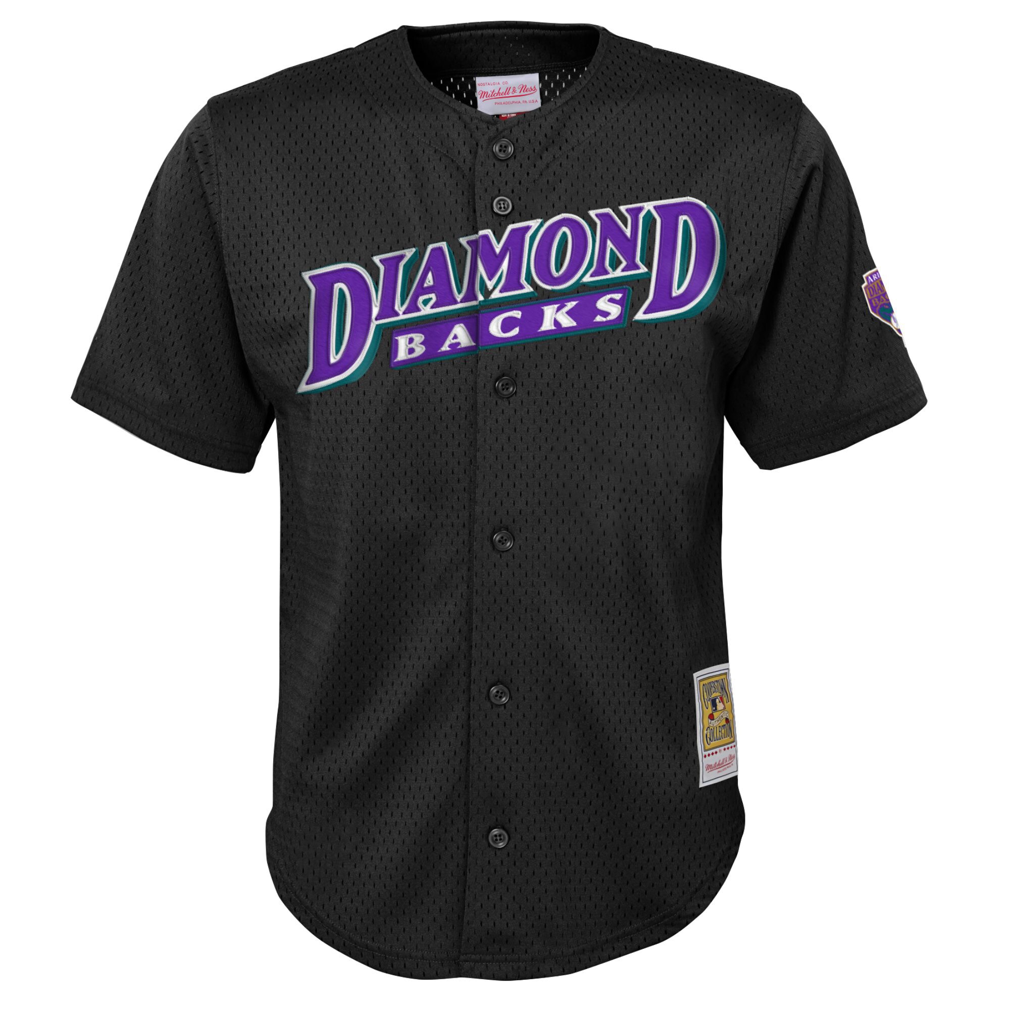 Alternative view of Randy Johnson Arizona Diamondbacks Mitchell & Ness Youth Cooperstown CollectionÃƒâ€šÃ‚Â mesh Batting Practice Jersey - Black