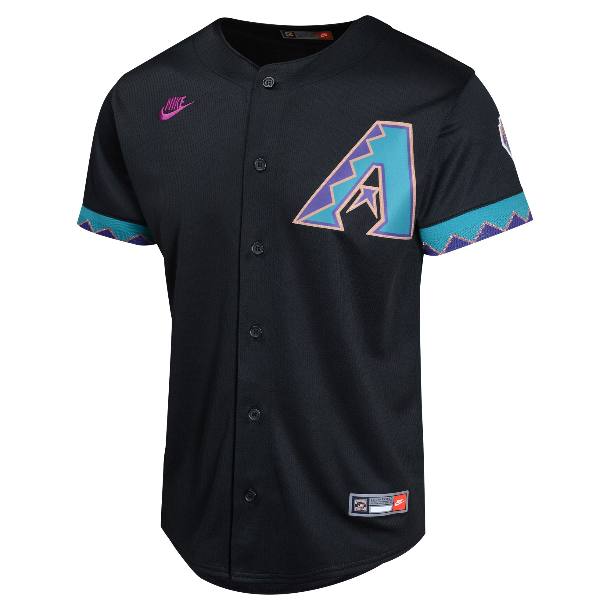 Alternative view of Randy Johnson Arizona Diamondbacks Youth Cooperstown Collection Limited Player Jersey - Black