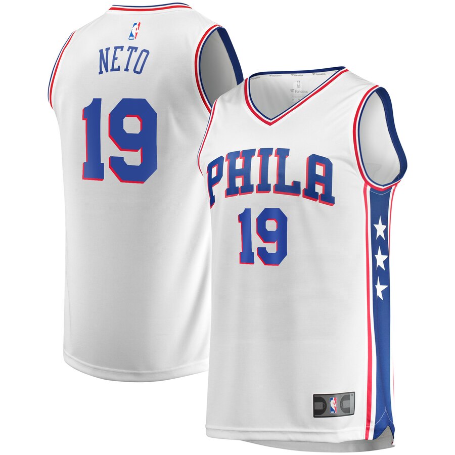 Raul Neto Philadelphia 76ers Fanatics Branded Fast Break Replica Player Jersey White - Association Edition
